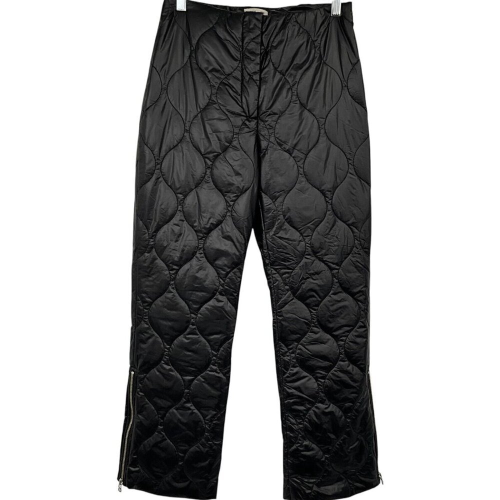 BAUM UND PFERDGARTEN Natara Quilted Nylon Trousers Black EUR Size 38 High Rise - Picture 4 of 10